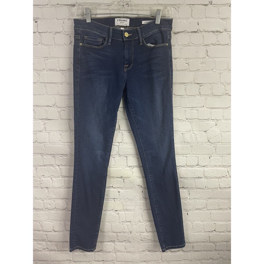 Frame Le Skinny De Jeanne Jeans Womens Size 29 Blue Dark Wash Denim 30”x30”